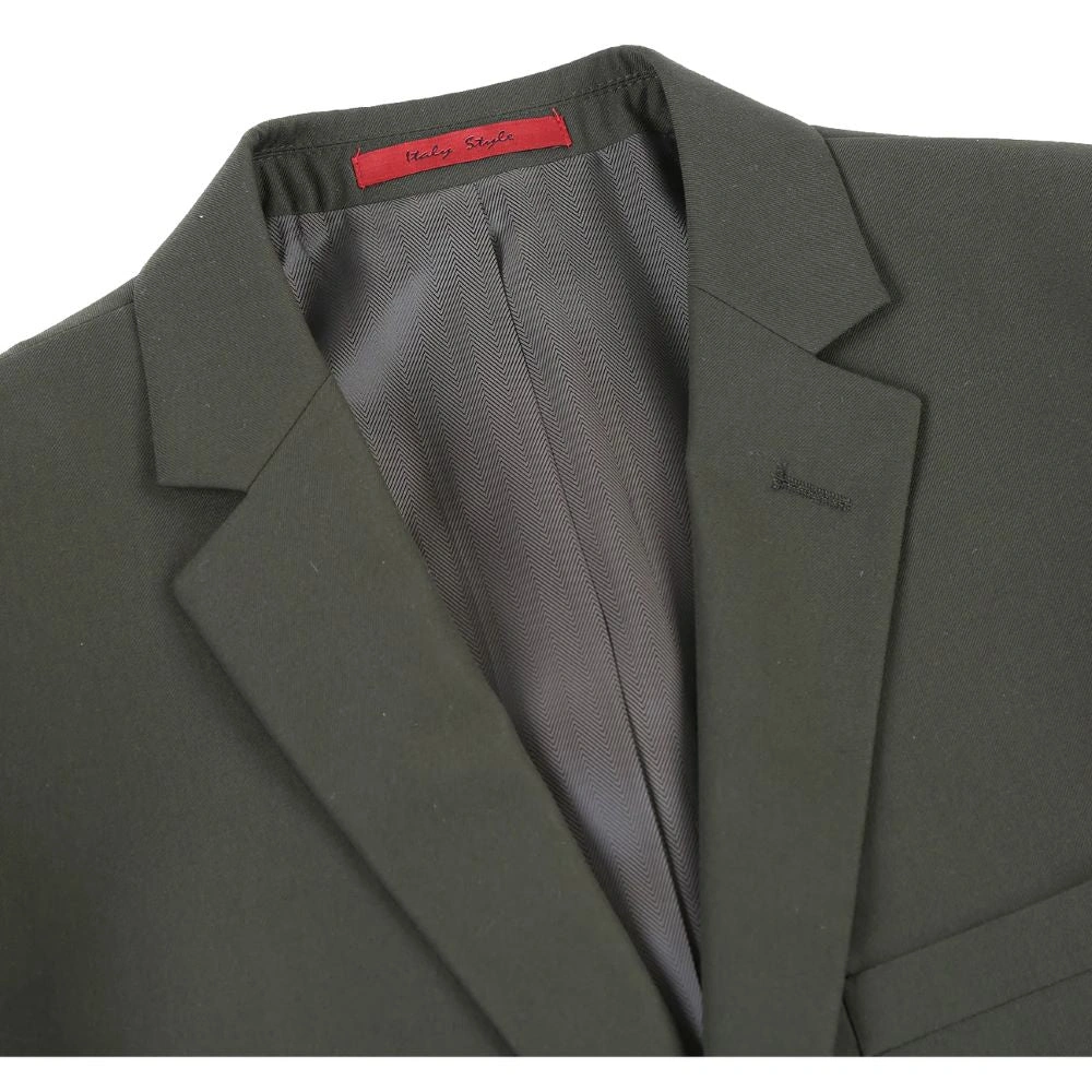 Vanderbilt Collection: Stilvoller Olivenanzug Regular Fit für den modernen Gentleman – 2 Teile, 2 Knöpfe.
